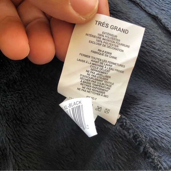 Free Country Black Hiking Outdoors Jacket Coat Inner Faux Fur Women’s Size XL - Picture 9 of 16